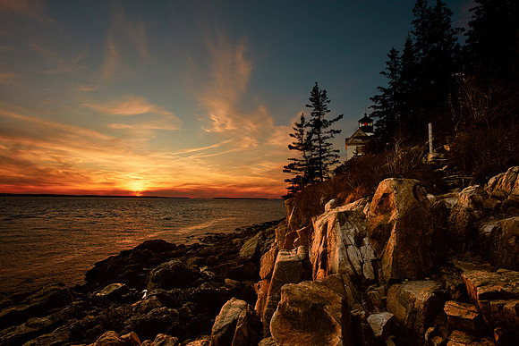Sunset at Bass Light